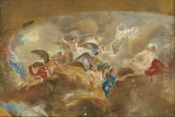 Design for an allegorical ceiling painting Oil Painting by Carlo Innocenzo Carloni