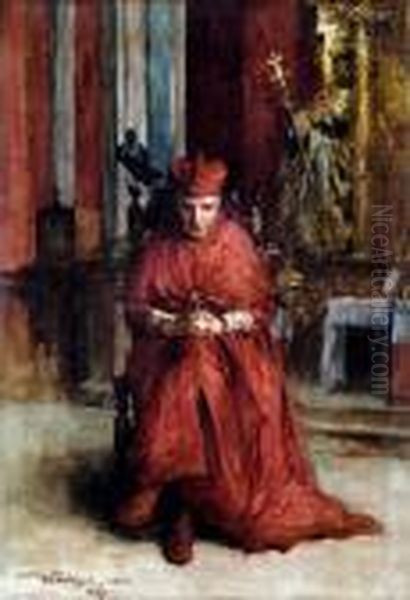 Cardinal Of Rheims Oil Painting by William Ewart Lockhart