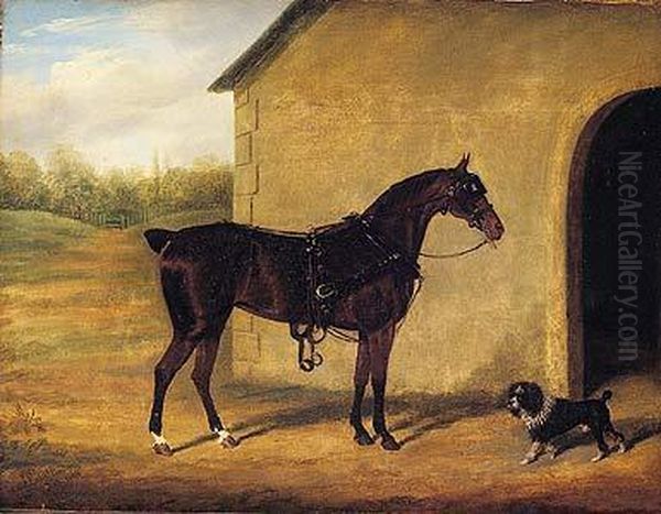 Caballo Con Perro Oil Painting by James Loder Of Bath