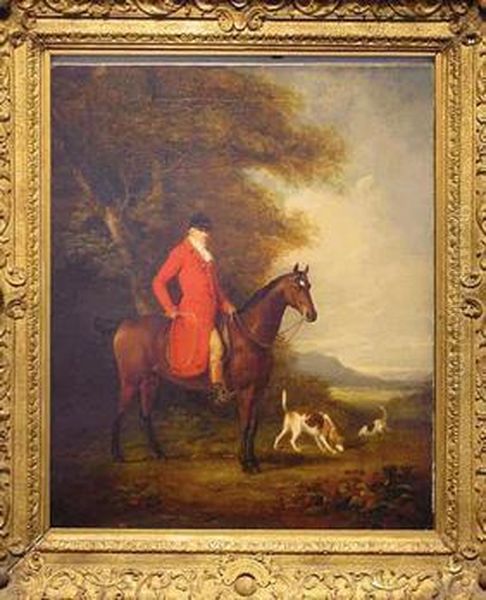 Equestrian Portrait Of The Earl Of Hyndford Oil Painting by James Loder Of Bath