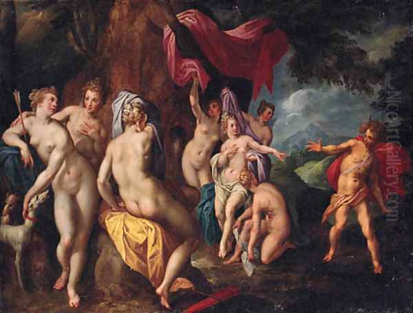 Diana and Actaeon Oil Painting by Gillis Coignet