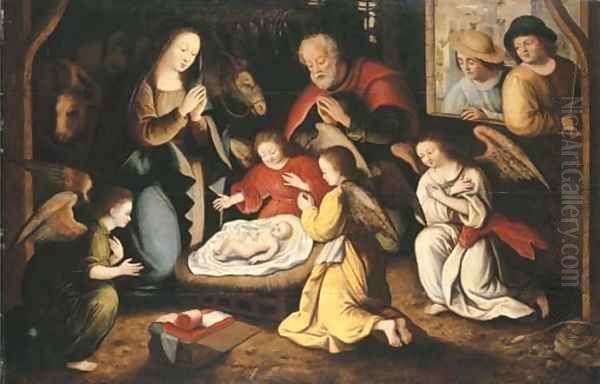 The Nativity Oil Painting by Gillis Coignet