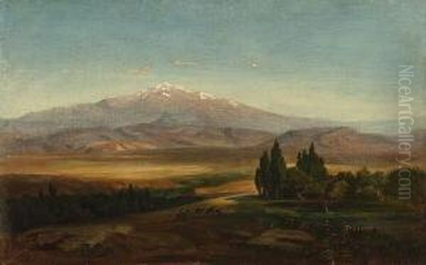 Antilibanon. Oil Painting by August Loffler