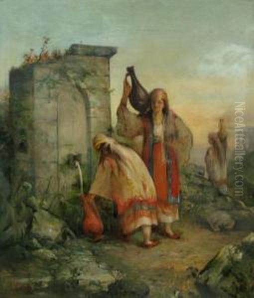 La Fntna Oil Painting by Kimon Loghi