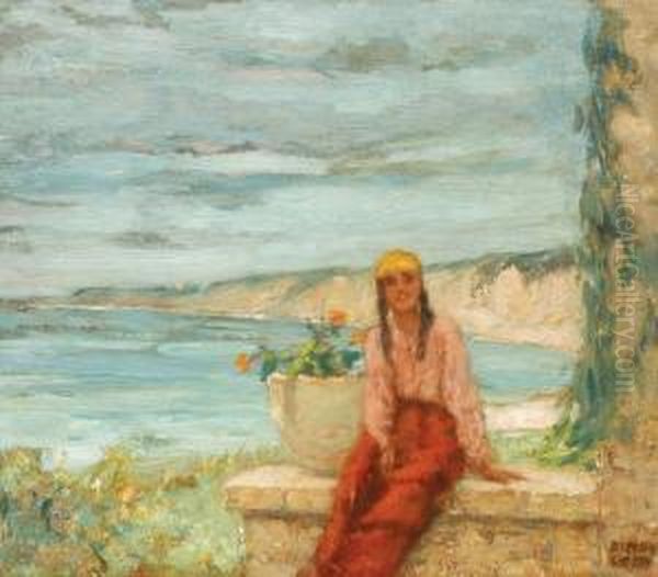 By The Sea Oil Painting by Kimon Loghi