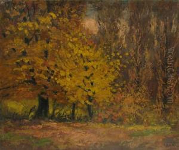 Autumn Landscape Oil Painting by Kimon Loghi