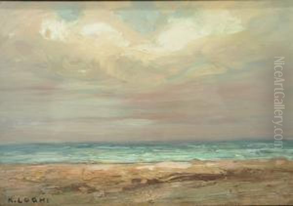 Desert Shore Oil Painting by Kimon Loghi