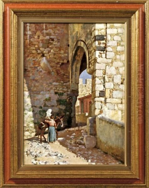 La Porta Di San Vincenzo Taormina Sicily Oil Painting by William Logsdail