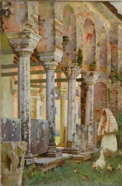 Among The Ruins Oil Painting by William Logsdail