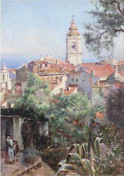 Near Menton Oil Painting by William Logsdail