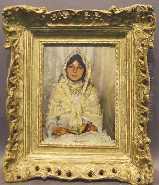 Young Communicant Oil Painting by William Logsdail