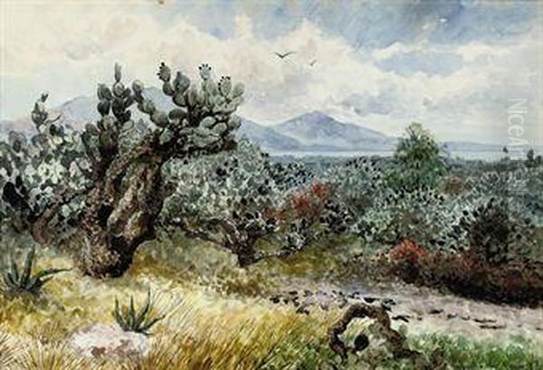 Paisaje Oil Painting by August Lohr