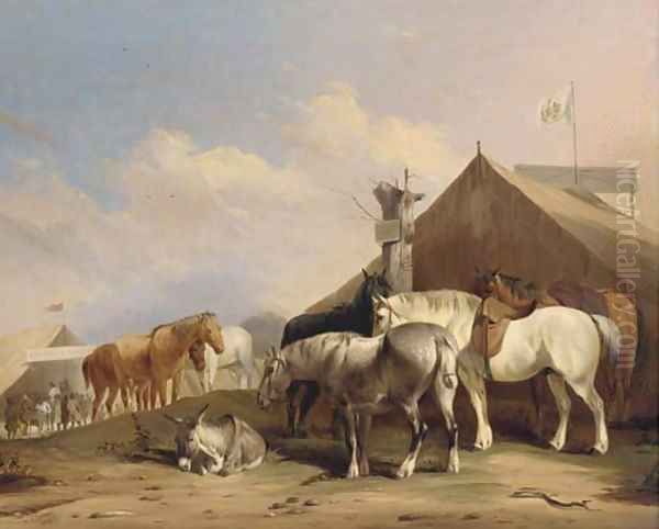 The horse fair Oil Painting by Thomas Sidney Cooper