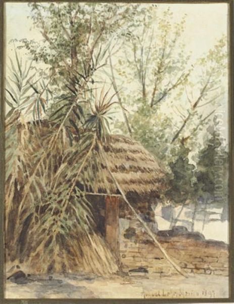 Cabin In The Woods, Santa Marta Oil Painting by August Lohr