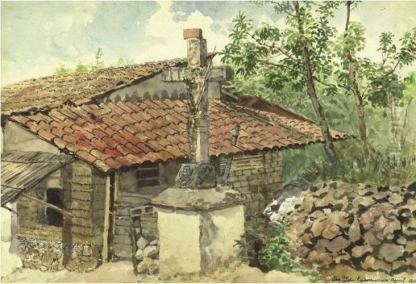 Roadside Shrine, Cuernevaca Oil Painting by August Lohr