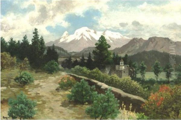 Iztaccihuatl Oil Painting by August Lohr