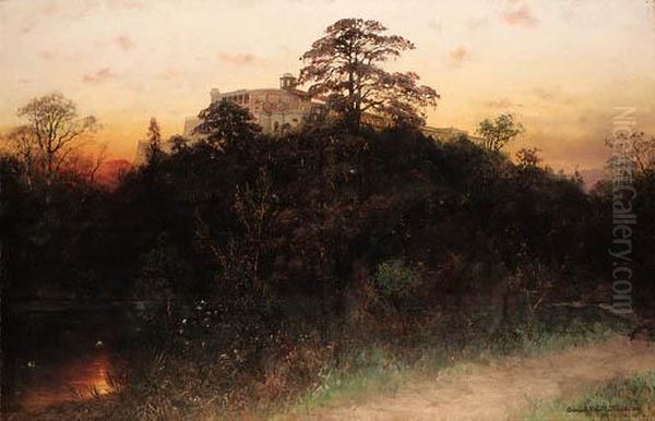 The Palace Of Chapultepec, Mexico City Oil Painting by August Lohr