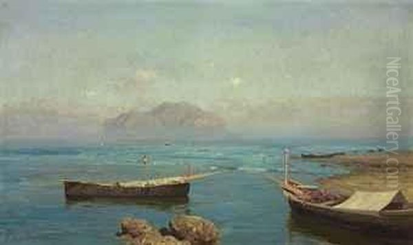 Monte Pellegrino, Palermo, Sicily Oil Painting by Francesco Lojacono