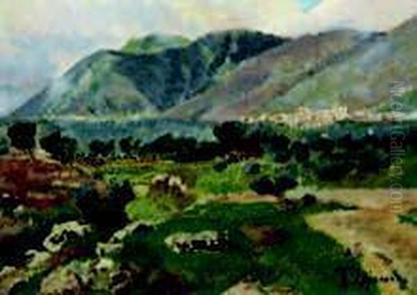 Veduta Di Palermo Oil Painting by Francesco Lojacono