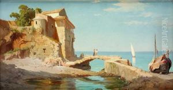 Sorrento Oil Painting by Francesco Lojacono