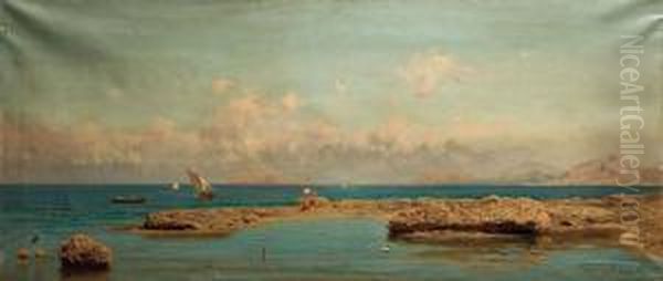 Il Golfo Di Palermo Oil Painting by Francesco Lojacono