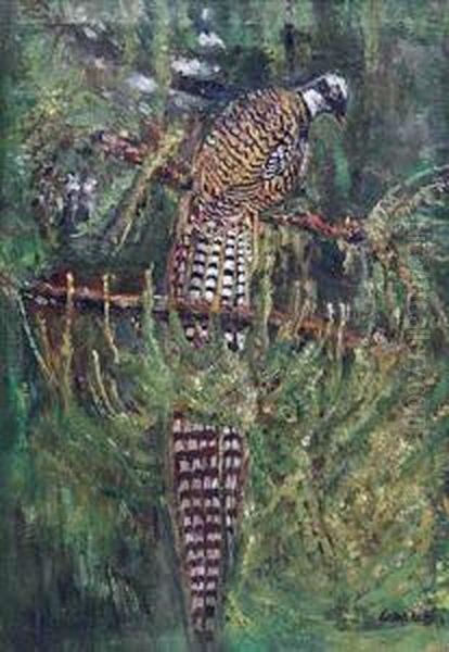 Pheasant Oil Painting by Stanislav Lolek