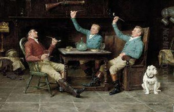 A Toast To The Hunt Oil Painting by John Arthur Lomax