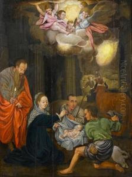 The Adoration Of The Shepherds Oil Painting by Lambert Lombard