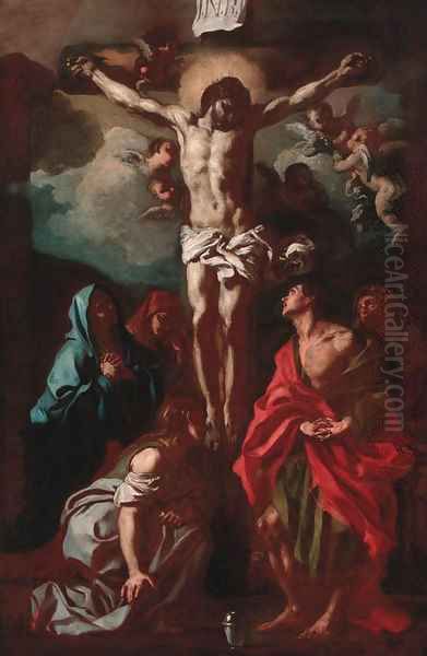 The Crucifixion Oil Painting by Lorenzo De Caro