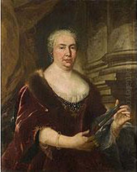 Portrait Der Russischen Zarin Katharina Oil Painting by Alessandro Longhi