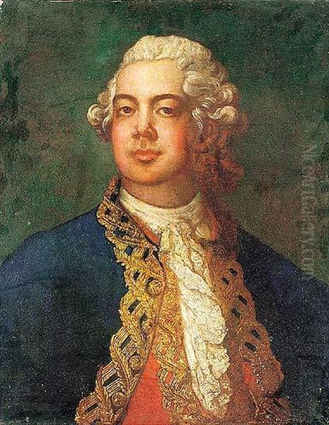 Retrato De Caballero Con Peluca Blanca, Busto Oil Painting by Alessandro Longhi