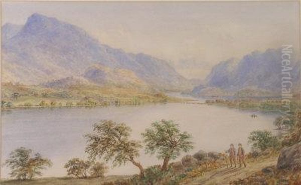 A View In The Lake District Oil Painting by William Taylor Longmire