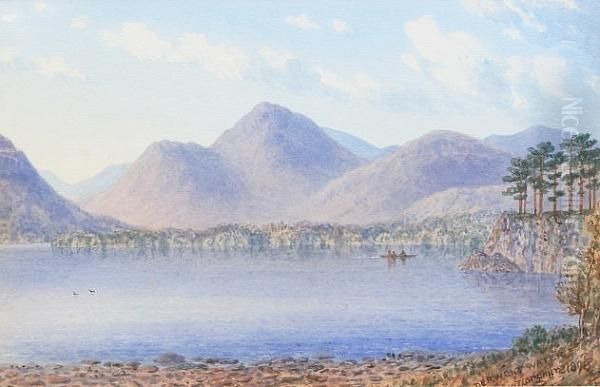 Derwent Water Oil Painting by William Taylor Longmire