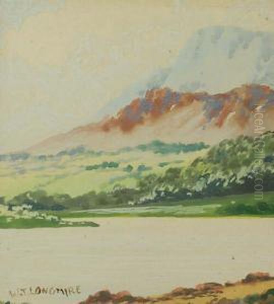 Lakeland Landscapes, A Pair Oil Painting by William Taylor Longmire