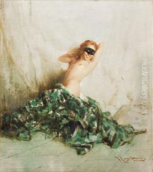 La Modella Oil Painting by Francesco Longo Mancini