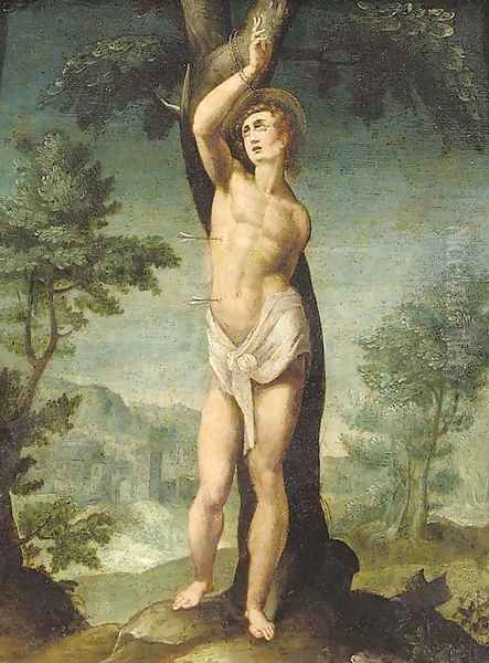 Saint Sebastian Oil Painting by Useppe (d'Arpino) Cesari (Cavaliere)