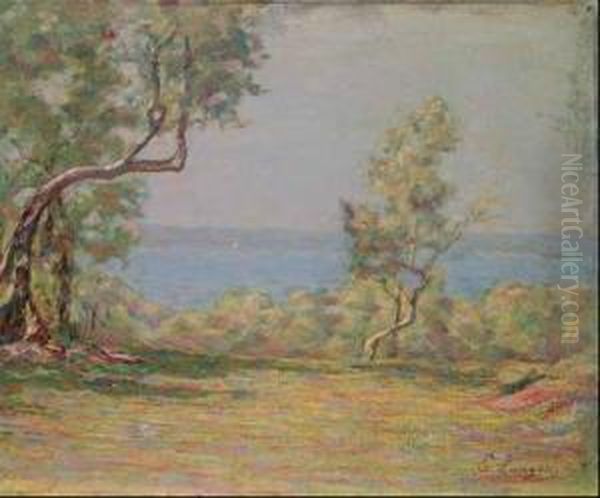 Ulivi Sul Garda Oil Painting by Emilio Longoni