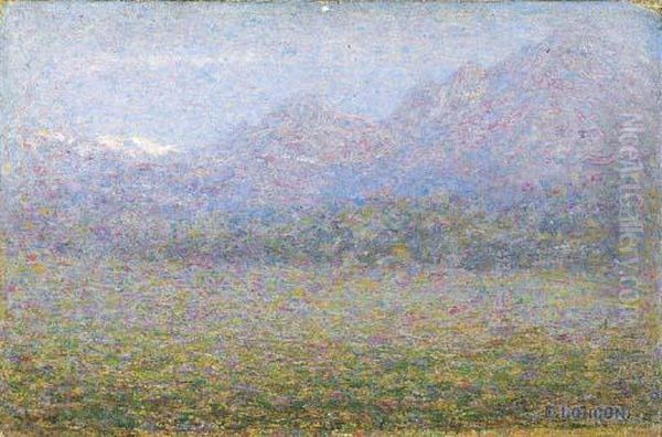 Val Piana Oil Painting by Emilio Longoni