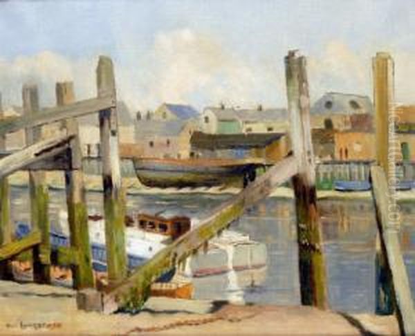 The Docks Oil Painting by William Francis Longstaff