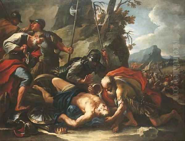 The Death of King Josiah Oil Painting by Francesco Conti