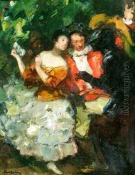 Der Maskenball Oil Painting by Hans Looschen