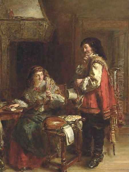 The hesitant suitor Oil Painting by Louis Antoine Carolus