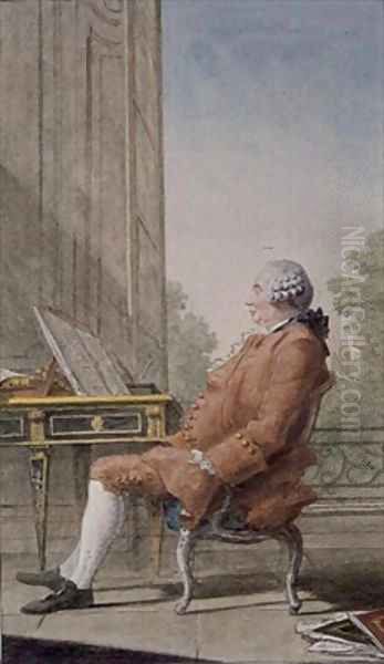 David Hume 1711-76 Oil Painting by Louis Carrogis