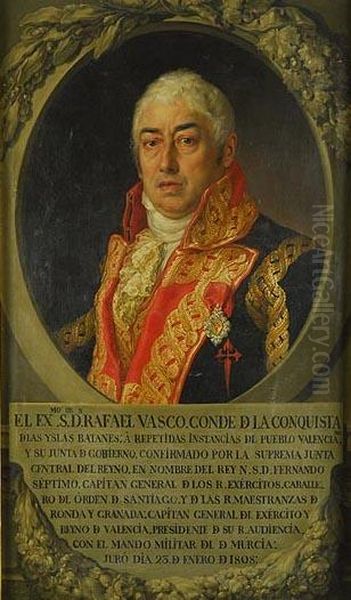 Retrato Del Conde De La Conquista, H. 1810 - 14 Oil Painting by Vicente Lopez y Portana