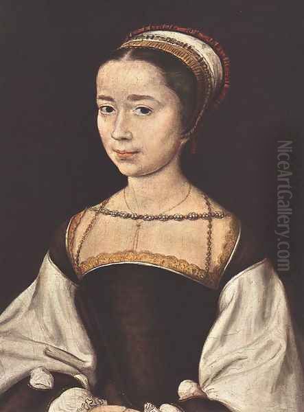 Portrait of a Woman 1530-40 Oil Painting by Corneille De Lyon