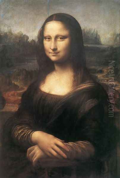 Mona Lisa (La Gioconda) c. 1503-05 Oil Painting by Leonardo Da Vinci