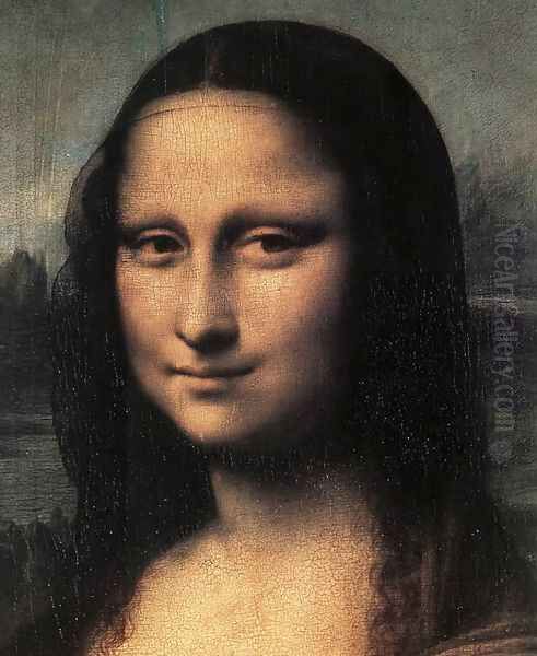 Mona Lisa Detail Oil Painting by Leonardo Da Vinci