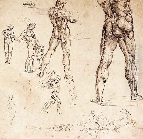 Anatomical Studies Oil Painting by Leonardo Da Vinci