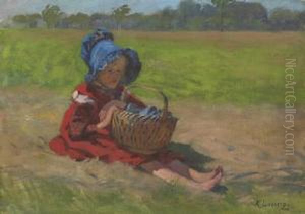 The Picnic Basket Oil Painting by Richard Lorenz