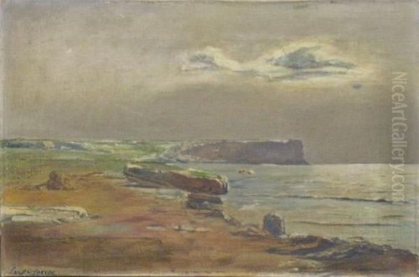 Coastal Landscape Oil Painting by Ernst Lorenz-Murowana